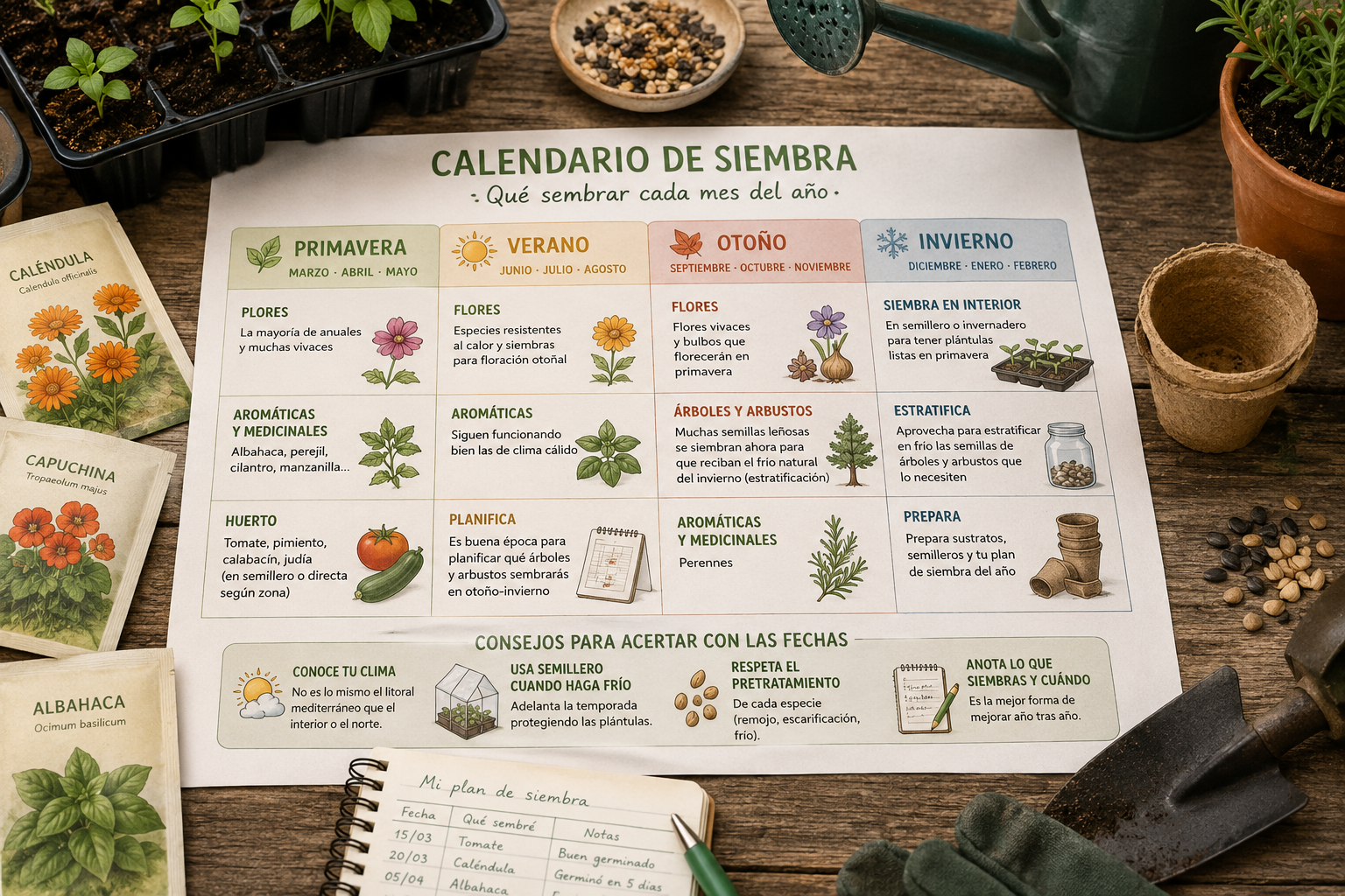 Calendrier de semis : que semer chaque mois de l'ann�e