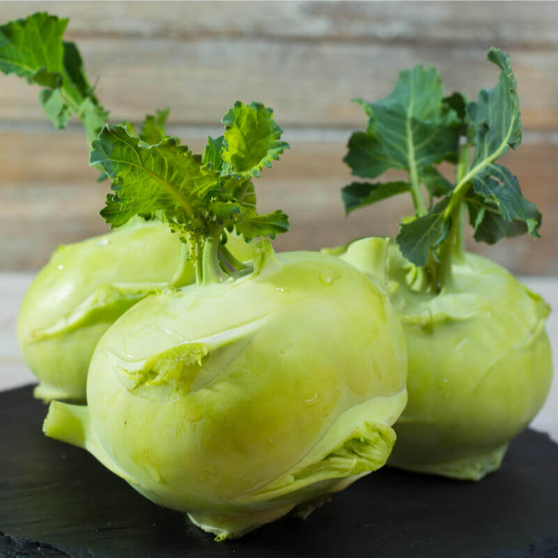 Edibl Vegetable ORGANIC KOHL RABI WHITE VIENNA SEEDS 100 Brassica oleracea